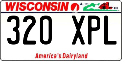 WI license plate 320XPL