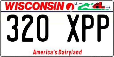 WI license plate 320XPP
