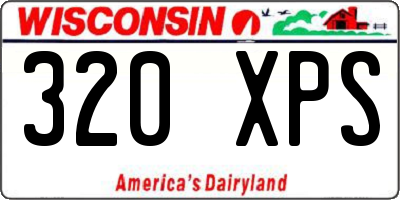 WI license plate 320XPS