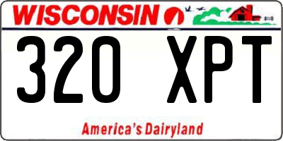 WI license plate 320XPT