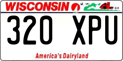 WI license plate 320XPU