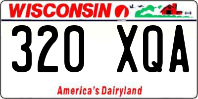 WI license plate 320XQA