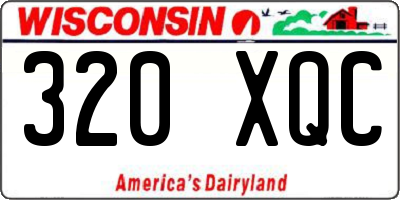 WI license plate 320XQC