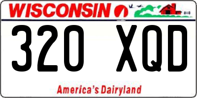 WI license plate 320XQD