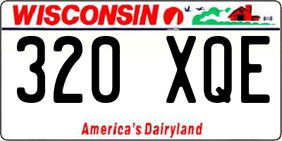 WI license plate 320XQE
