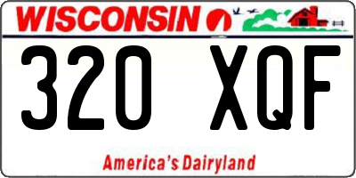 WI license plate 320XQF