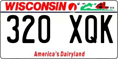 WI license plate 320XQK