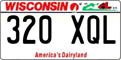 WI license plate 320XQL
