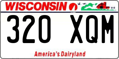 WI license plate 320XQM