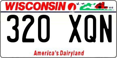 WI license plate 320XQN