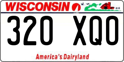 WI license plate 320XQO