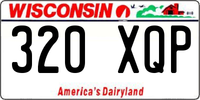 WI license plate 320XQP