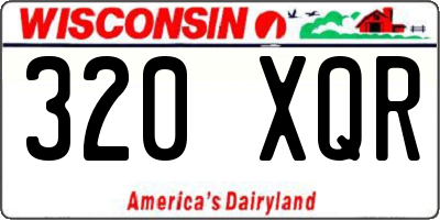 WI license plate 320XQR