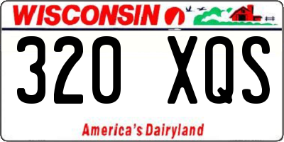WI license plate 320XQS