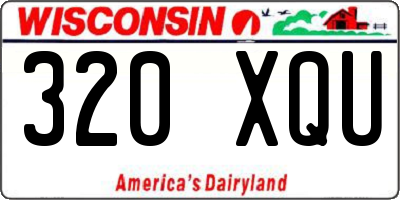 WI license plate 320XQU