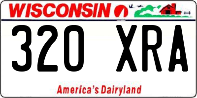WI license plate 320XRA