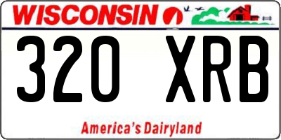 WI license plate 320XRB