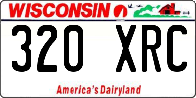WI license plate 320XRC