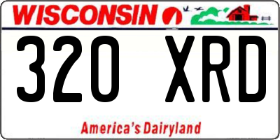 WI license plate 320XRD