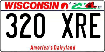 WI license plate 320XRE