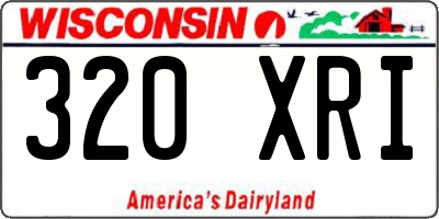 WI license plate 320XRI