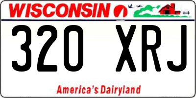 WI license plate 320XRJ
