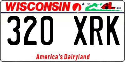 WI license plate 320XRK