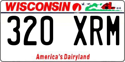 WI license plate 320XRM