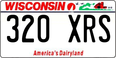 WI license plate 320XRS