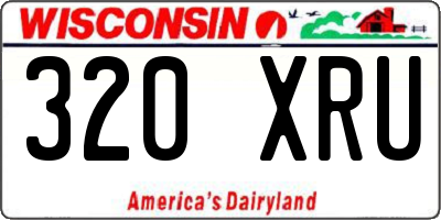 WI license plate 320XRU