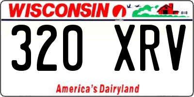 WI license plate 320XRV