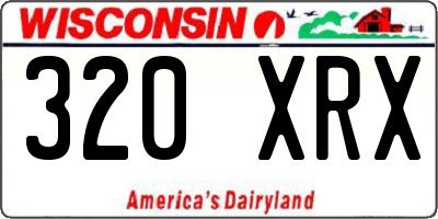 WI license plate 320XRX