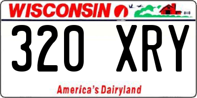 WI license plate 320XRY
