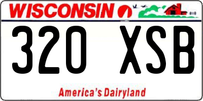 WI license plate 320XSB