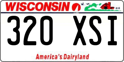 WI license plate 320XSI