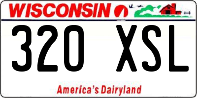 WI license plate 320XSL