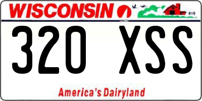 WI license plate 320XSS