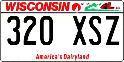WI license plate 320XSZ