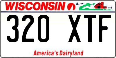 WI license plate 320XTF