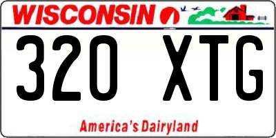 WI license plate 320XTG
