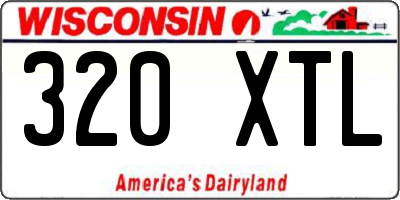WI license plate 320XTL