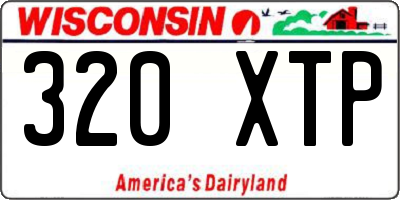 WI license plate 320XTP