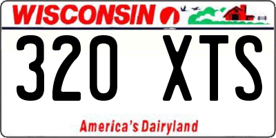 WI license plate 320XTS