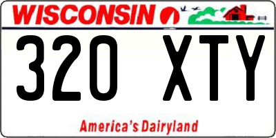 WI license plate 320XTY