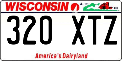 WI license plate 320XTZ