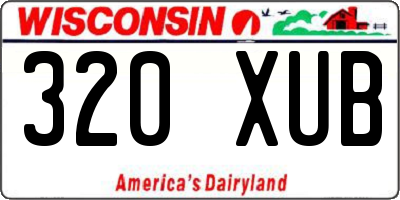 WI license plate 320XUB