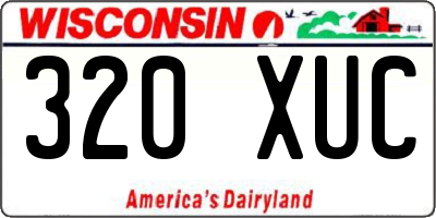 WI license plate 320XUC