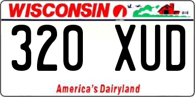 WI license plate 320XUD