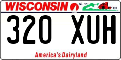 WI license plate 320XUH