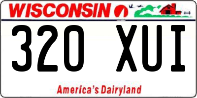 WI license plate 320XUI